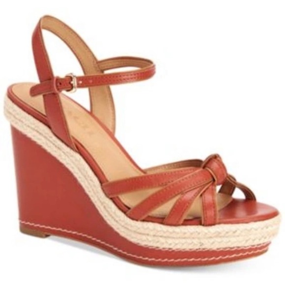 Coach Dalton Platform Wedge Espadrilles Size 8 - Picture 1 of 10